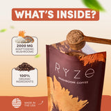 Café-champignons Ryze, dose quotidienne prête à l’emploi.