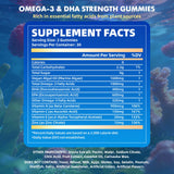 Gommes Saajoor Omega-3 vegan, dosage EPA/DHA pour équilibre quotidien.