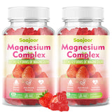 Gommes Saajoor Magnésium Complexe, bouteille fraise pour routine bien-être.