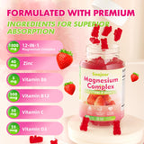 Gommes Saajoor Magnésium Complexe, ingrédients propres sans gluten ni lactose, GMP.