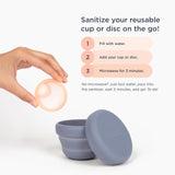 Saalt Compact Sanitizer en silicone sans BPA, sûr pour les cups réutilisables