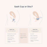Saalt coupe menstruelle rose Himalaya avec son sac en coton, rangement pratique entre les cycles