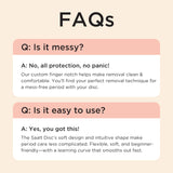 Saalt disque menstruel fabriqué aux États-Unis avec silicone médical de qualité