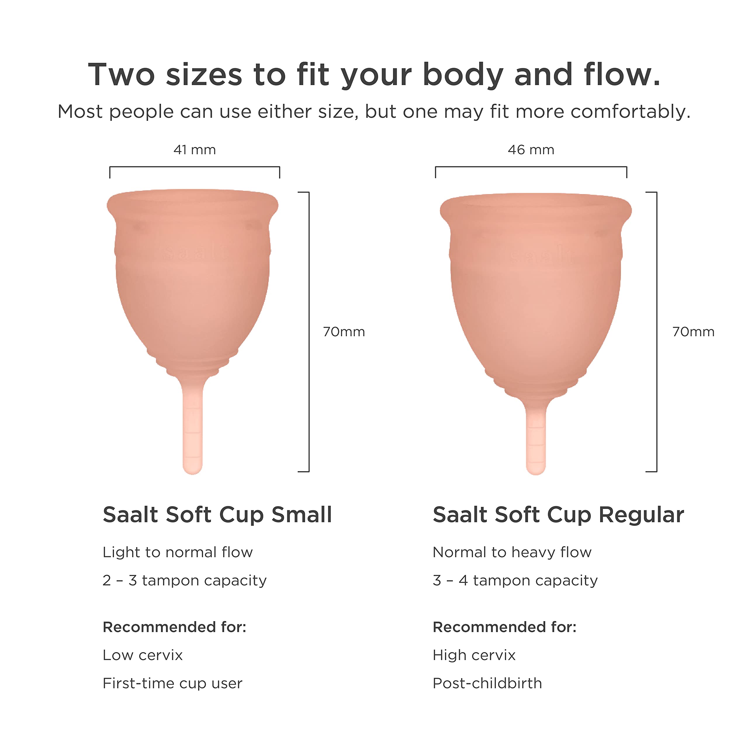 Nettoyage et stérilisation faciles de Saalt Soft Cup Desert Blush par ébullition
