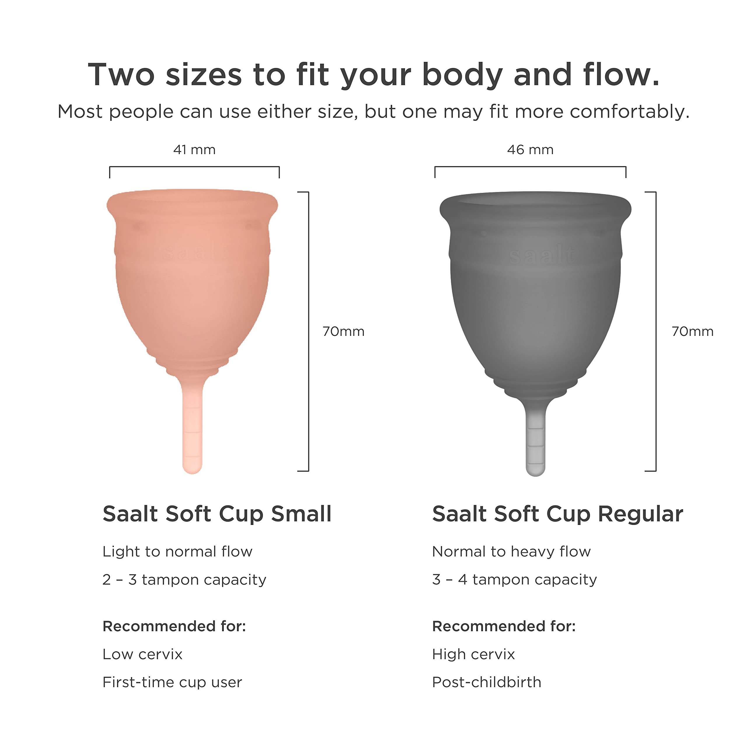Saalt Soft desert blush petit, couleur délicate adaptée à la sensibilité.