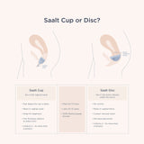 Saalt Soft Tasse menstruelle, conception douce pour usage quotidien et sommeil sans souci.