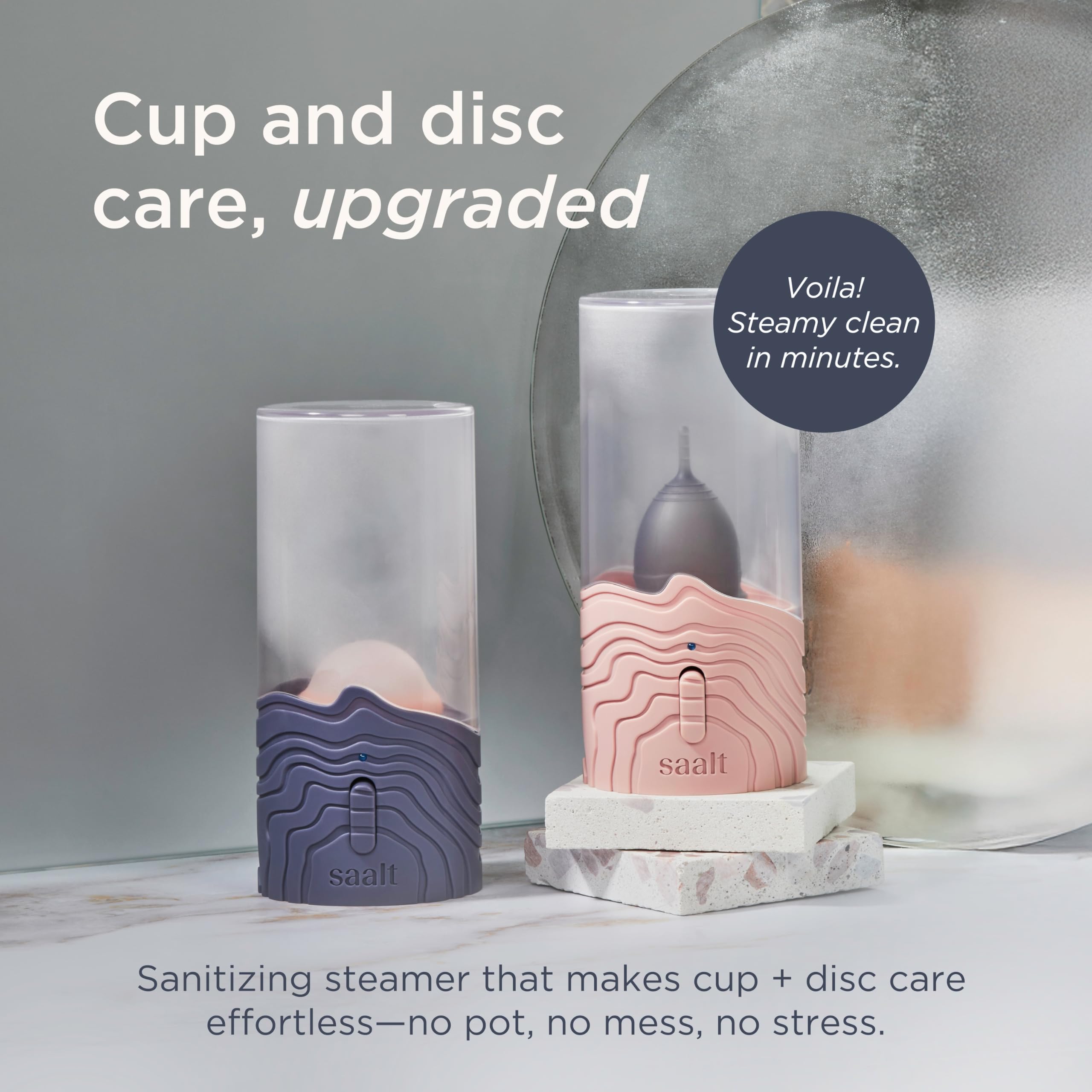 Saalt Steamer, bouton démarrage en gros plan, démarrage simple pour le nettoyage.