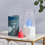 Saalt Steamer, compatibilité universelle avec les coupes menstruelles et disques.