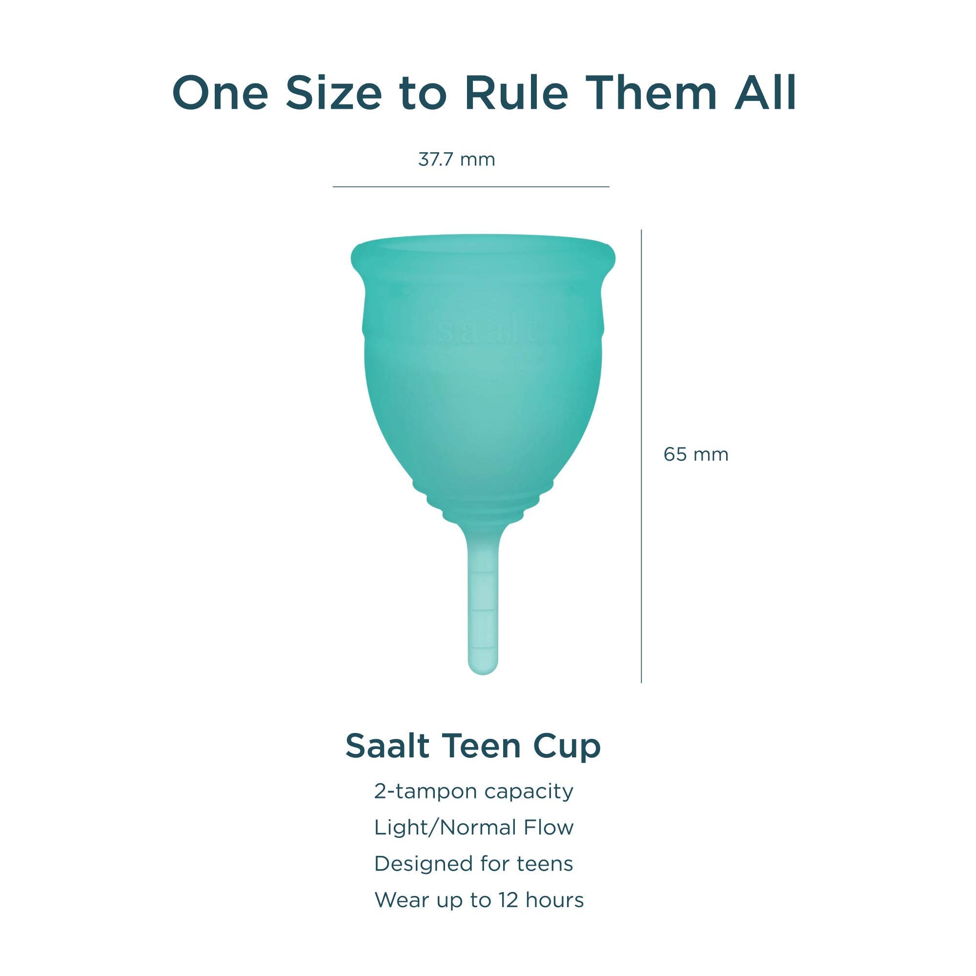 Saalt Teen Cup menstruelle confort doux facilite l'insertion et l'ajustement.