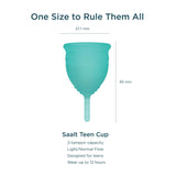 Saalt Teen Cup menstruelle confort doux facilite l'insertion et l'ajustement.
