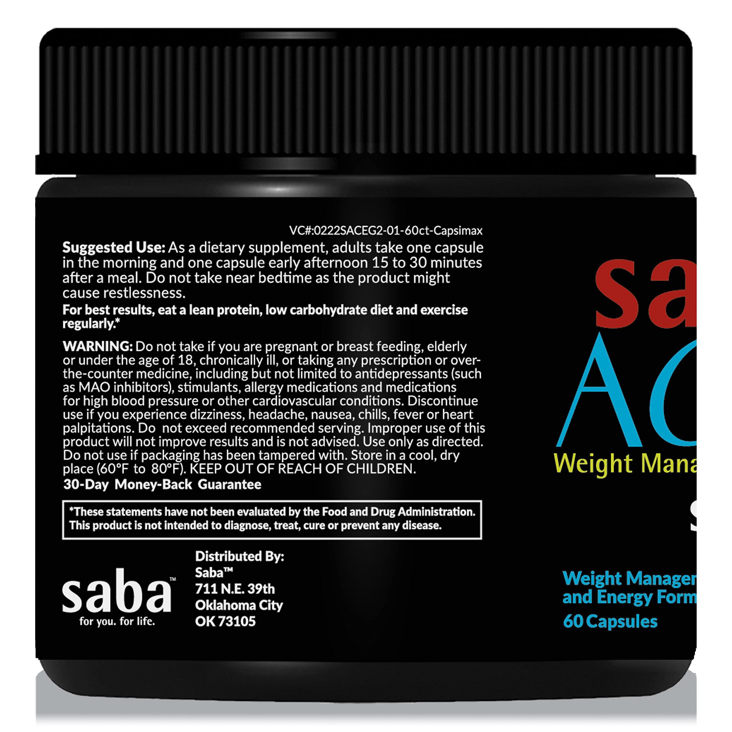 Saba ACE G2 — Doseur pratique pour une prise quotidienne.