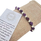 Bracelet macramé en améthyste Sabeli, accessoire artisanal pour l'inspiration.