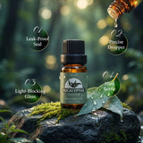 Bouteille ambrée SACATR 10 ml protège la fragrance pour diffusion.