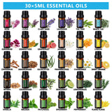 SACATR set huiles essentielles 30 parfums – arôme naturel et rafraîchissant.