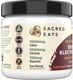 Sacred Eats Keto Électrolyte poudre citron-framboise, boisson rafraîchissante sans sucre.