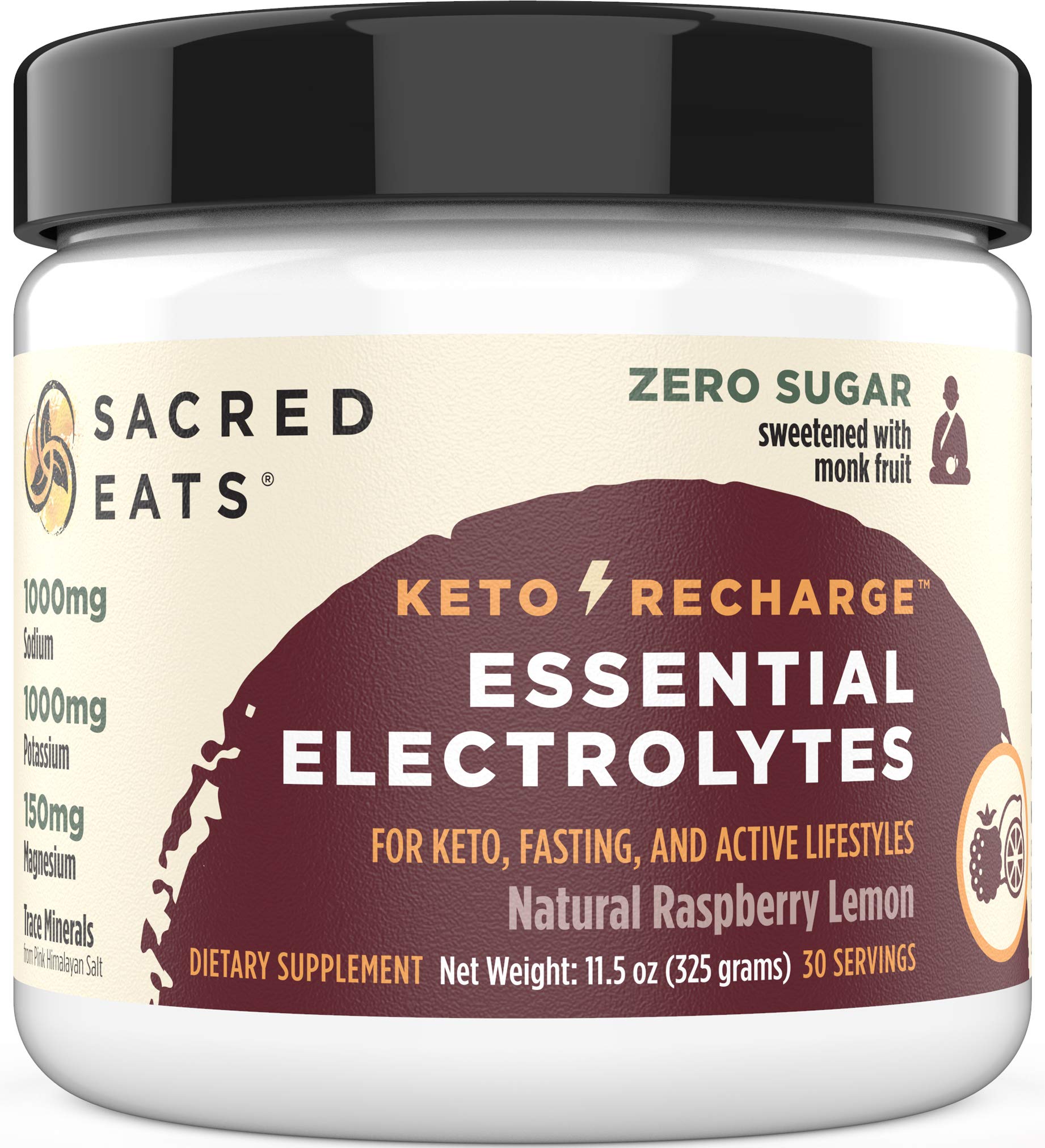 Poudre électrolyte Sacred Eats se dissolvant rapidement dans l eau pour une hydratation efficace.