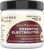 Poudre électrolyte Sacred Eats se dissolvant rapidement dans l eau pour une hydratation efficace.