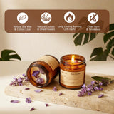 Bougie SAEUYVB en cire de soja 3,5oz avec cristaux, parfum durable.