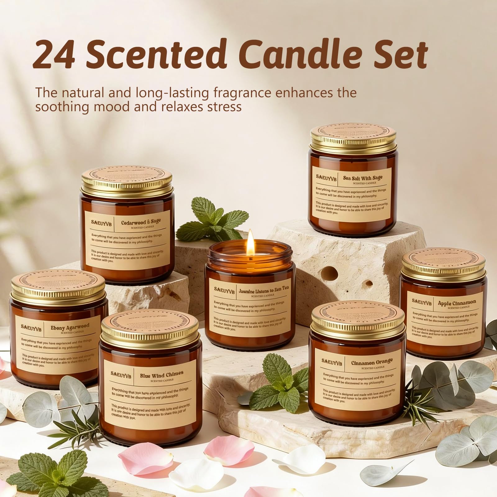 Coffret cadeau SAEUYVB de bougies parfumées.