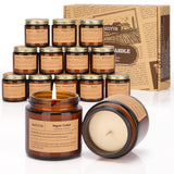Saeuyvb ensemble douze bougies ambre pour une ambiance chaleureuse dans le séjour.