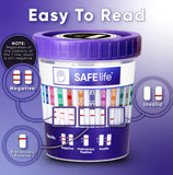 SAFE LIFE ensemble 5-pack gobelets urine pour tests multiples à domicile.
