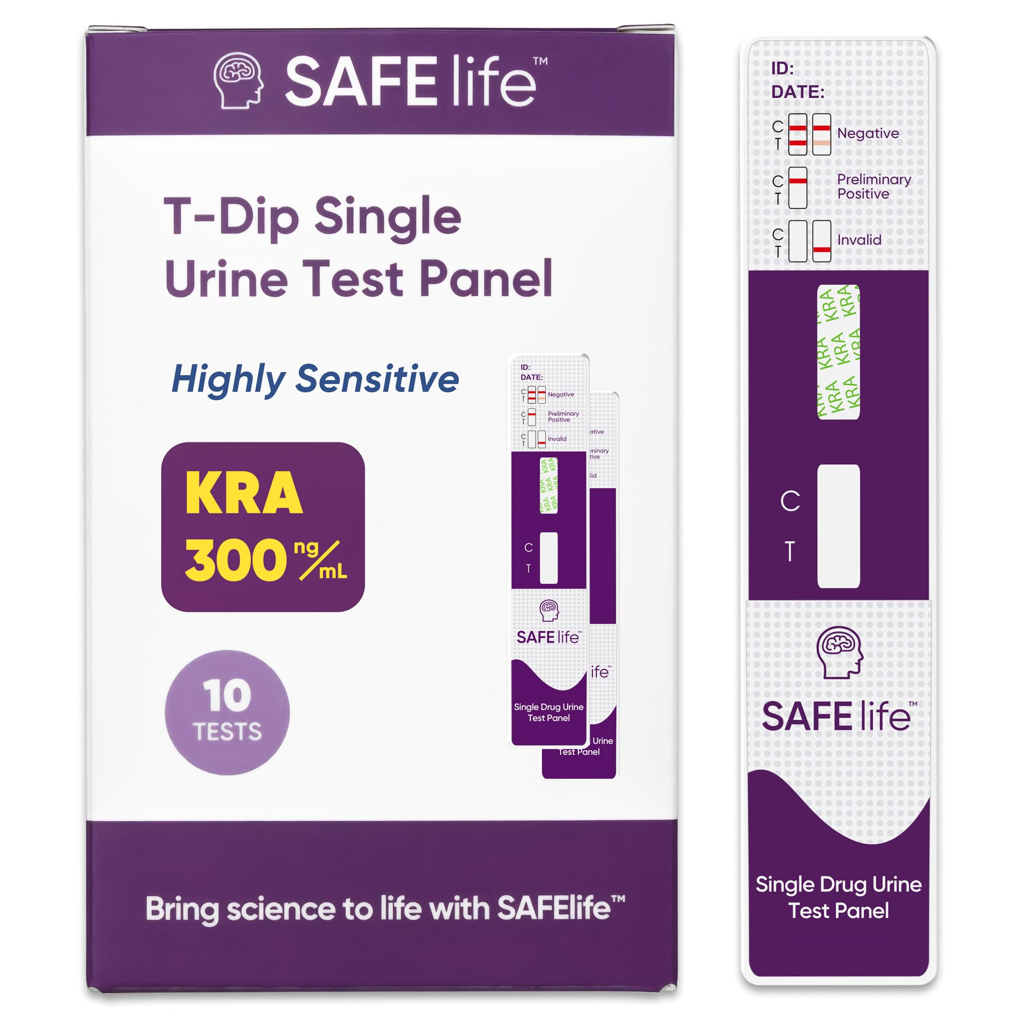 SAFE LIFE Kratom Dip Card Kit, démonstration du kit prêt à l’emploi pour dépistage rapide.