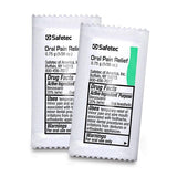 Safetec paquets oraux individuels relief, pratique à transporter dans sac ou voiture.