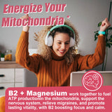 Safgumjel Vitamine B2 Gummies – végan et sans sucre, adaptable au régime.