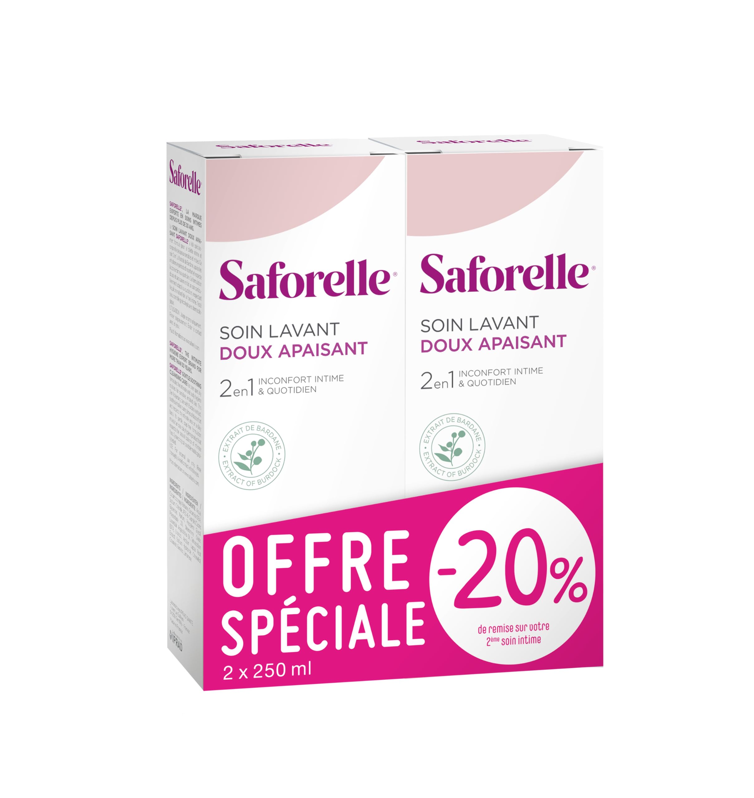 Saforelle bouteille nettoyage doux pour soin intime en douceur
