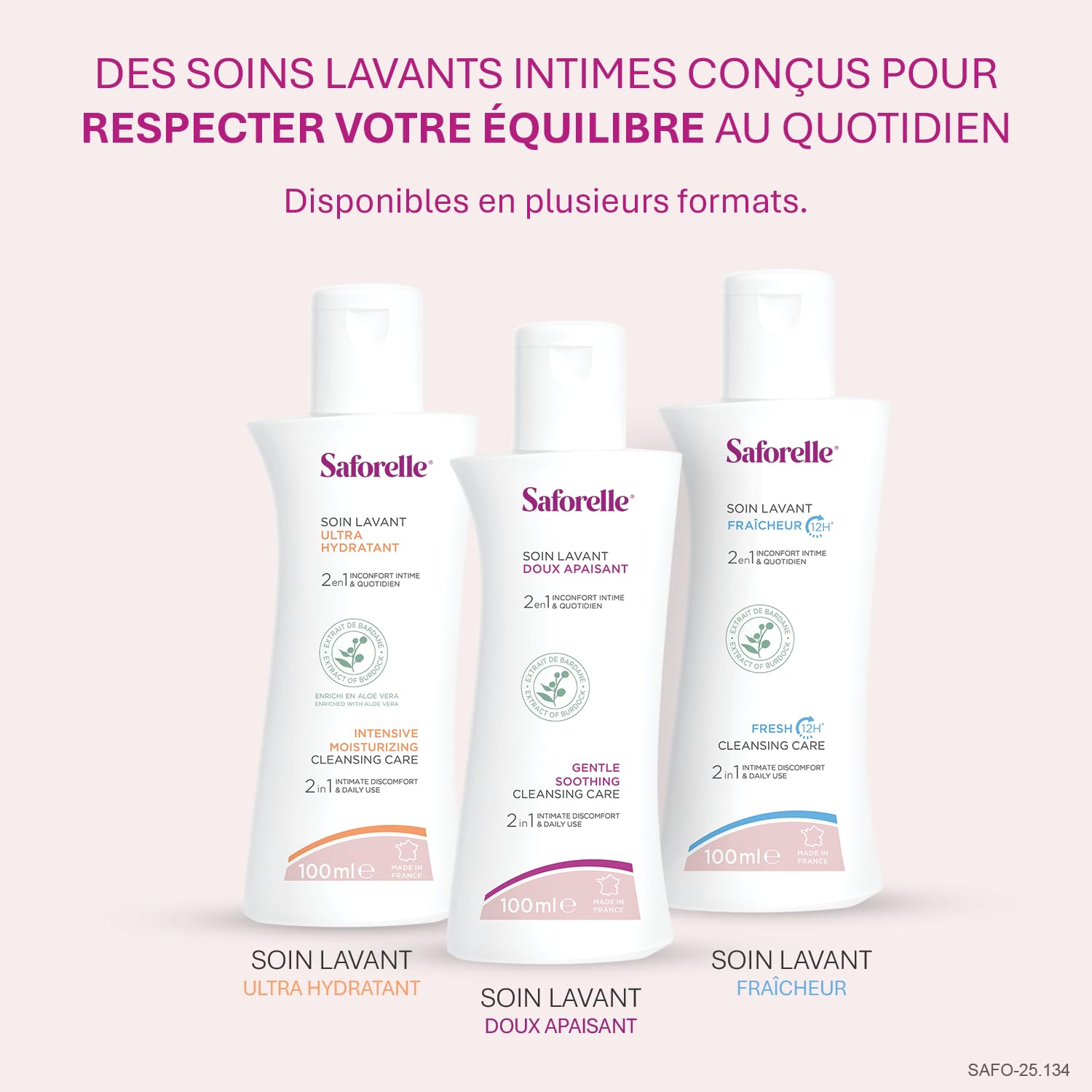 Saforelle usage quotidien doux pour les zones sensibles