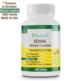 Comprimés Safrel Senna 8,6 mg faciles à prendre avant le coucher.