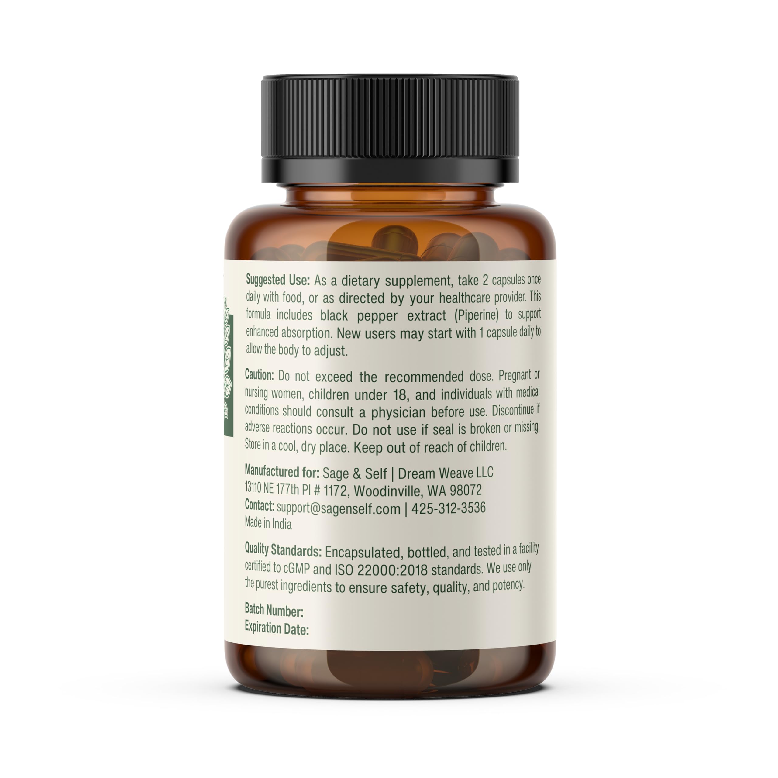 Sage & Self Berberine Sugar Balance — cannelle de Ceylan pour une douceur aromatique naturelle.
