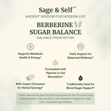 Sage & Self Berberine Sugar Balance — capsules faciles à intégrer à votre routine quotidienne.