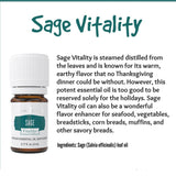 Young Living Sage Vitality, arôme purifiant, pour rehausser plats et expériences sensorielles
