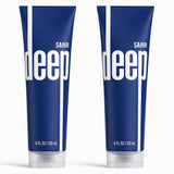 Crème SAHIR Deep Blue dans son tube de 4 oz pour muscles et articulations.