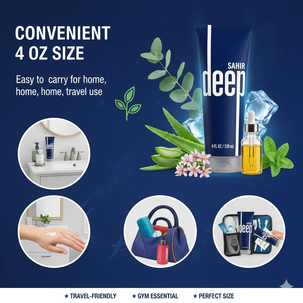 Sahir Deep Blue soulagement ciblé après activité, camphre et menthol pour le refroidissement