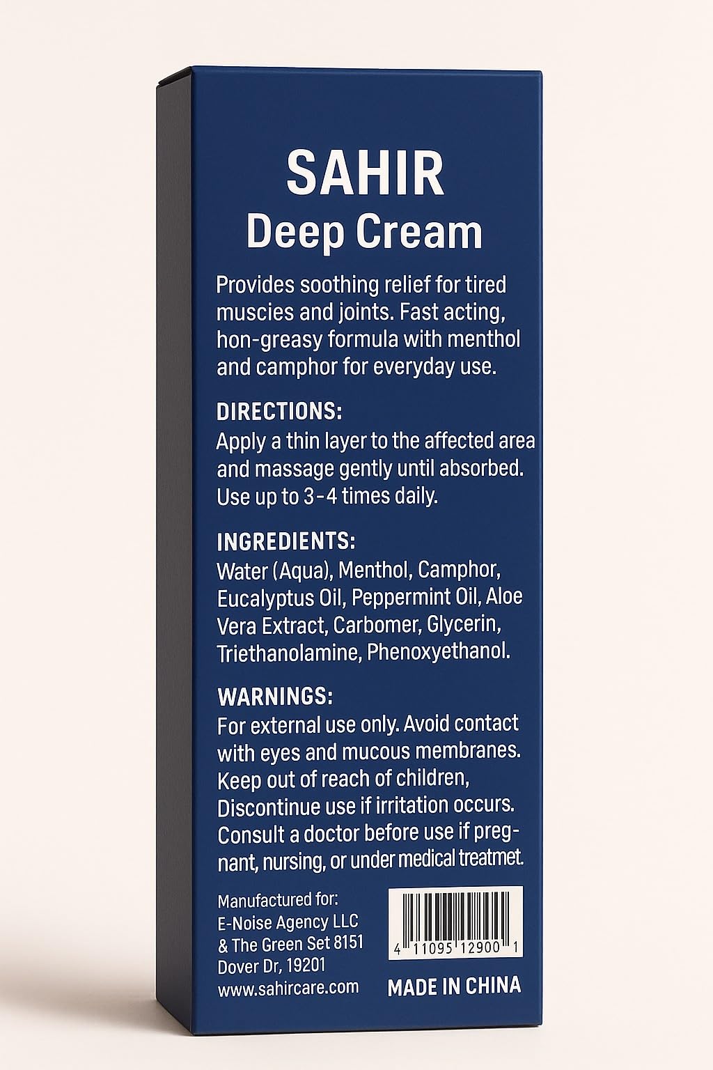 Utilisation quotidienne de SAHIR Deep Blue après entraînement pour confort des articulations.