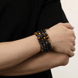 Bracelet Sahoottie onyx noir 8mm, allure sobre et résistante