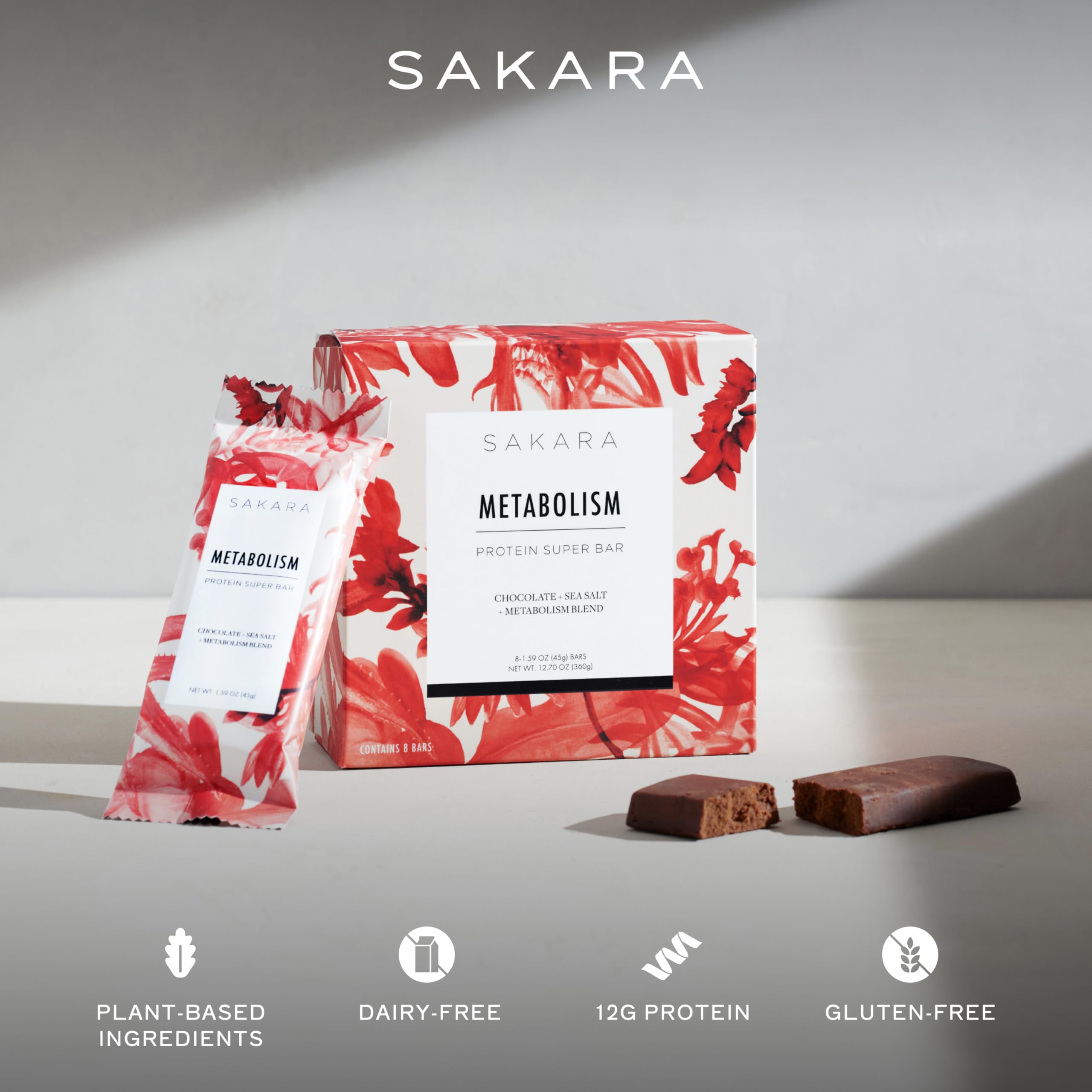 SAKARA Metabolism Super Bar ingrédients végétaux visibles et énergie durable