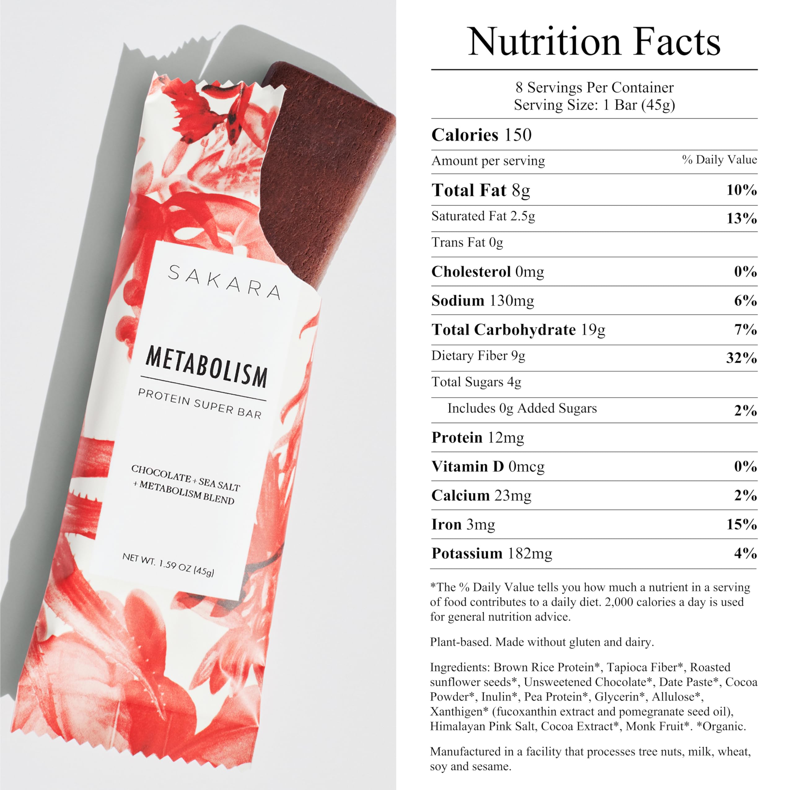 SAKARA Metabolism Super Bar snack en déplacement parfait pour l'énergie en activité