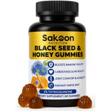 Gommes Sakoon Nutrition en bouteille, huile de nigelle, soutien immunitaire potentiel