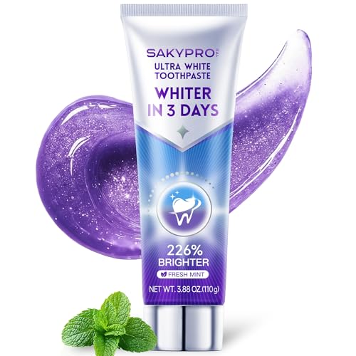 Sakyproral Purple: dentifrice violet, brillance instantanée pour sourire plus clair.
