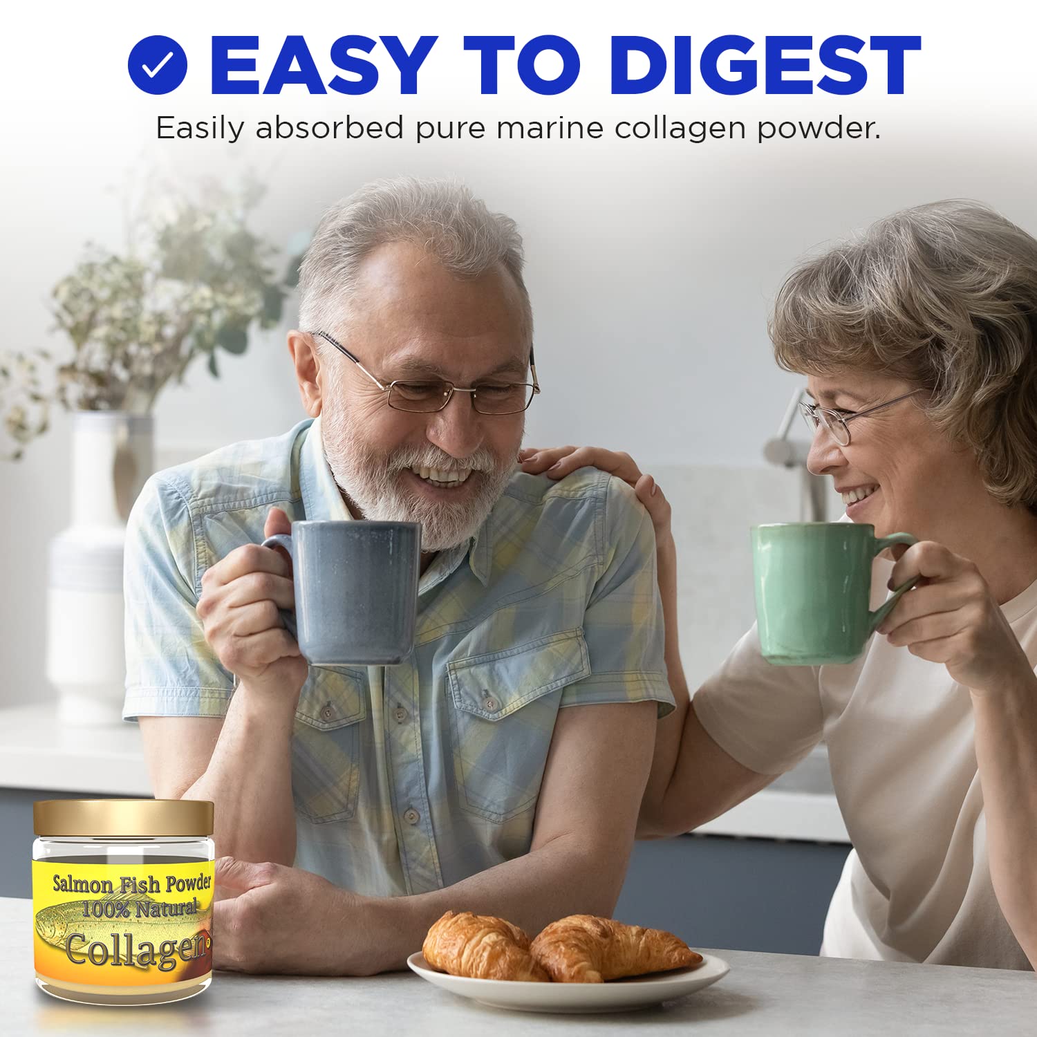 Salcoll Collagen—mélange facile dans boisson, intégration journalière.