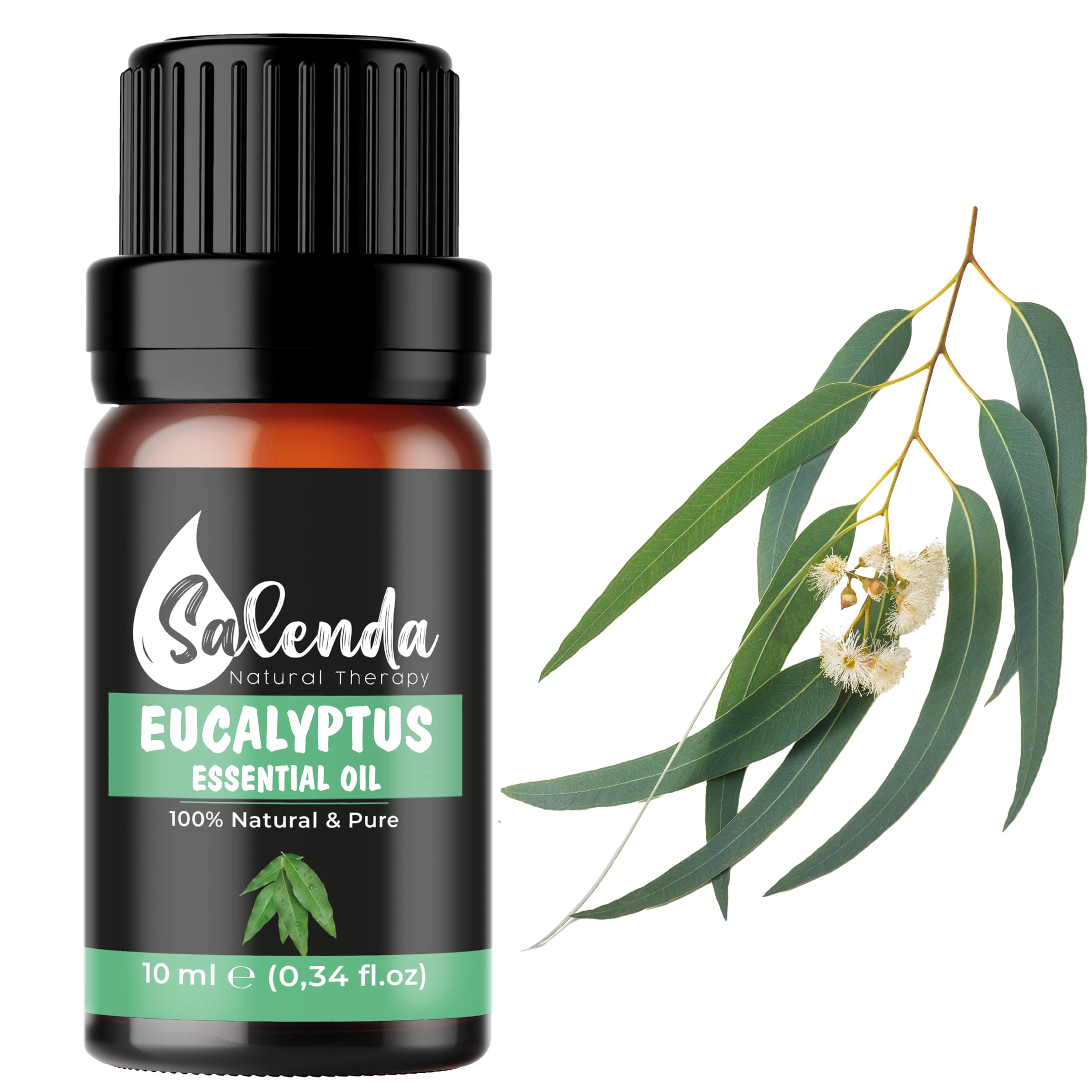 Salenda huile eucalyptus en bouteille prête à diffuser une fragrance fraîche.