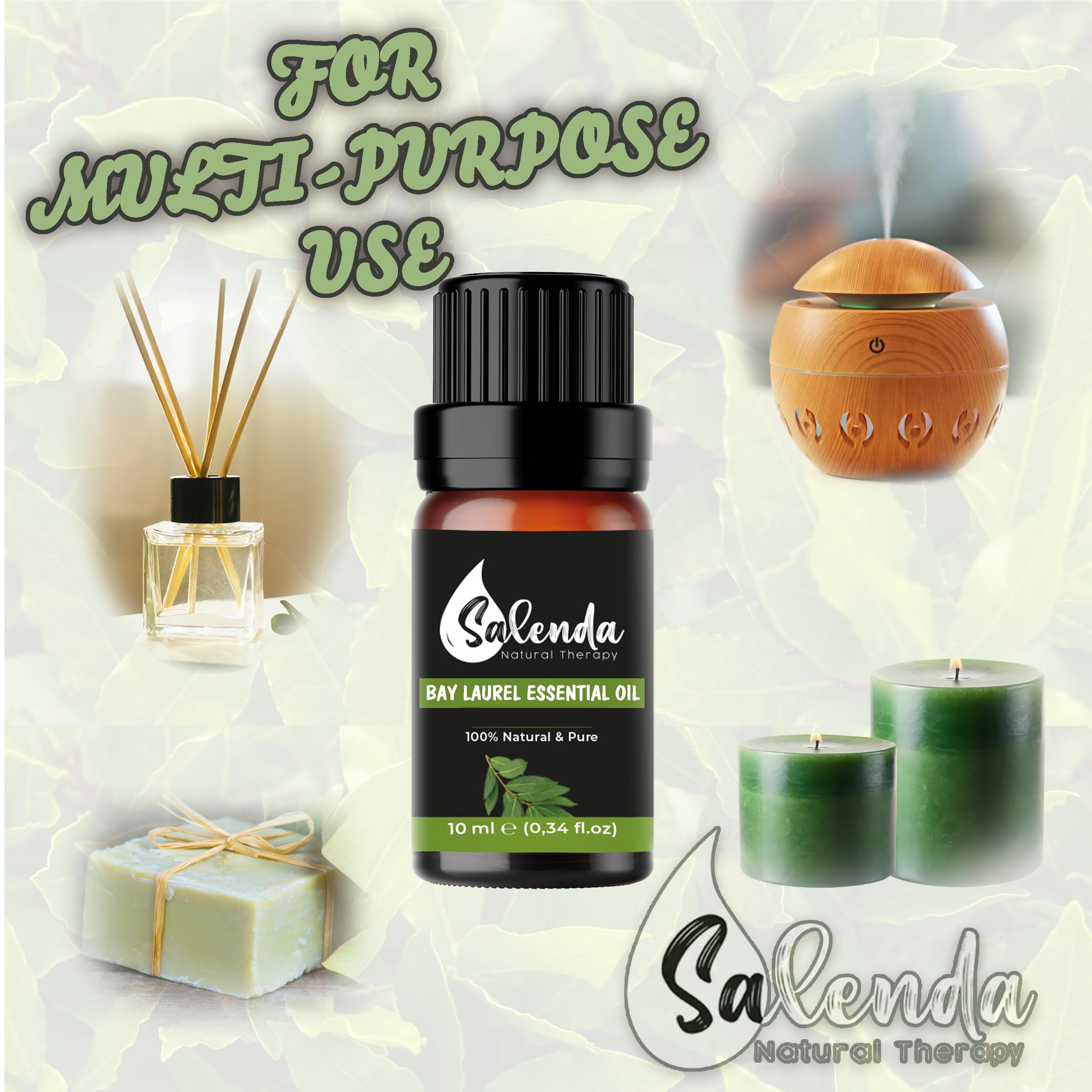 SALENDA Huile Feuille de Laurier — huile de massage polyvalente pour relaxation musculaire et bien-être.