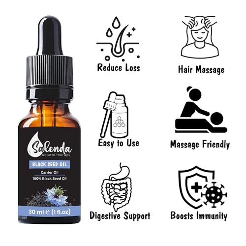 Salenda huile noire nigella-sativa: soin cheveux peau ongles nourrissants.