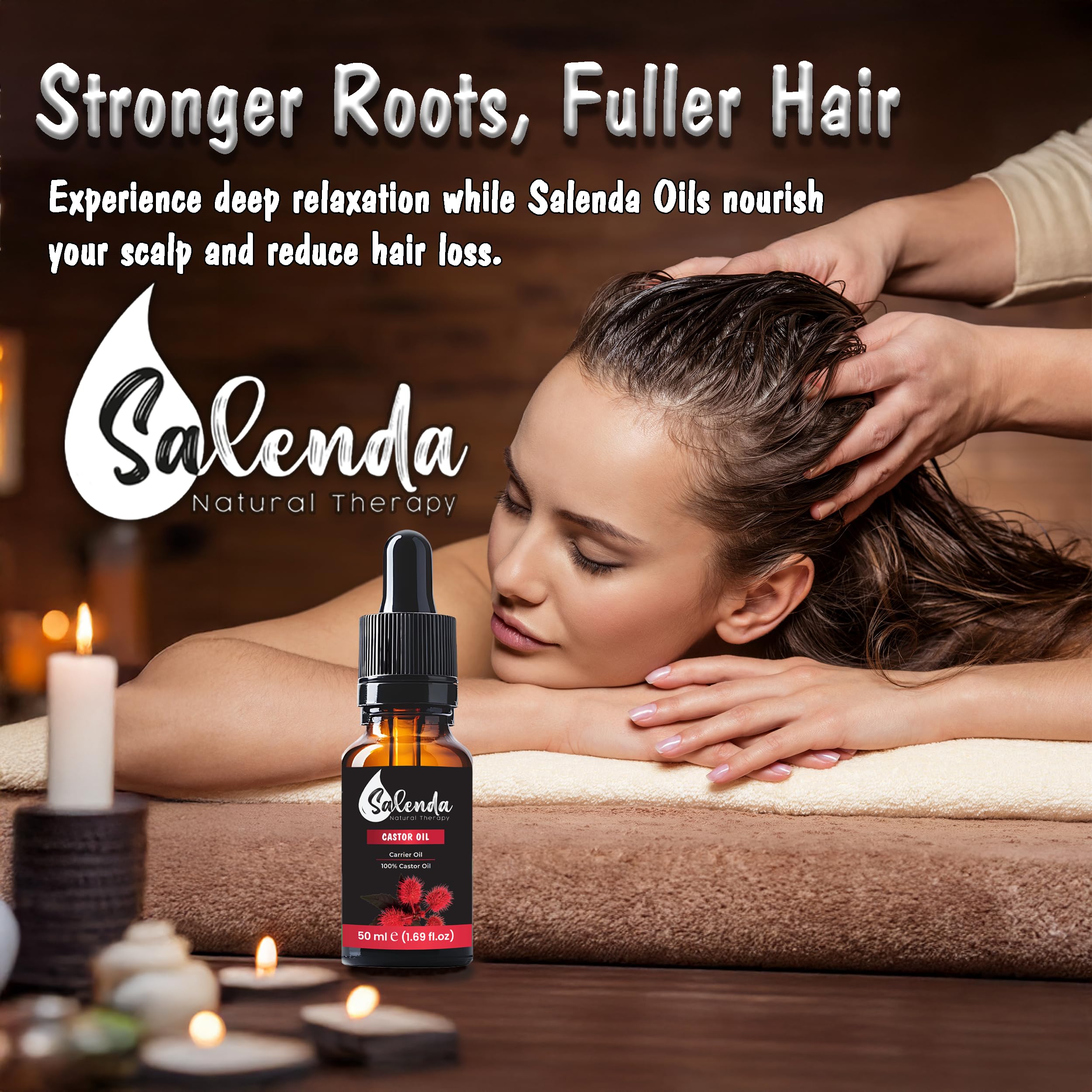 SALENDA huile de ricin — base idéale pour massage et aromathérapie.