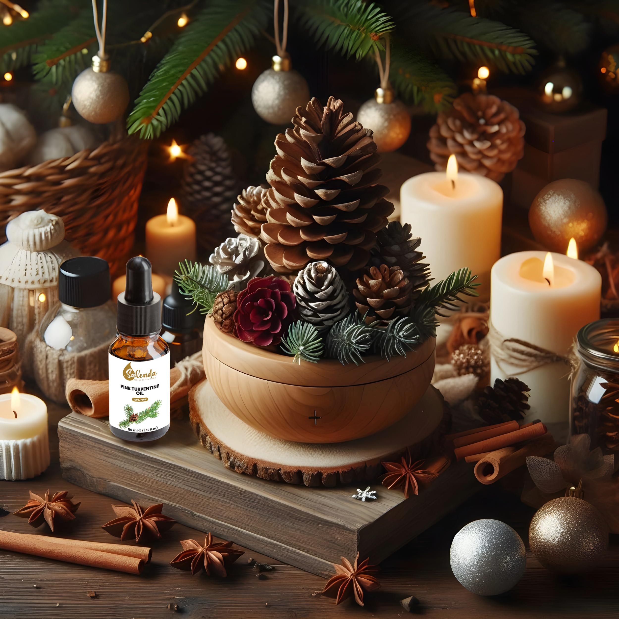 Salenda huile de térébenthine pin – aromathérapie et parfum boisé.