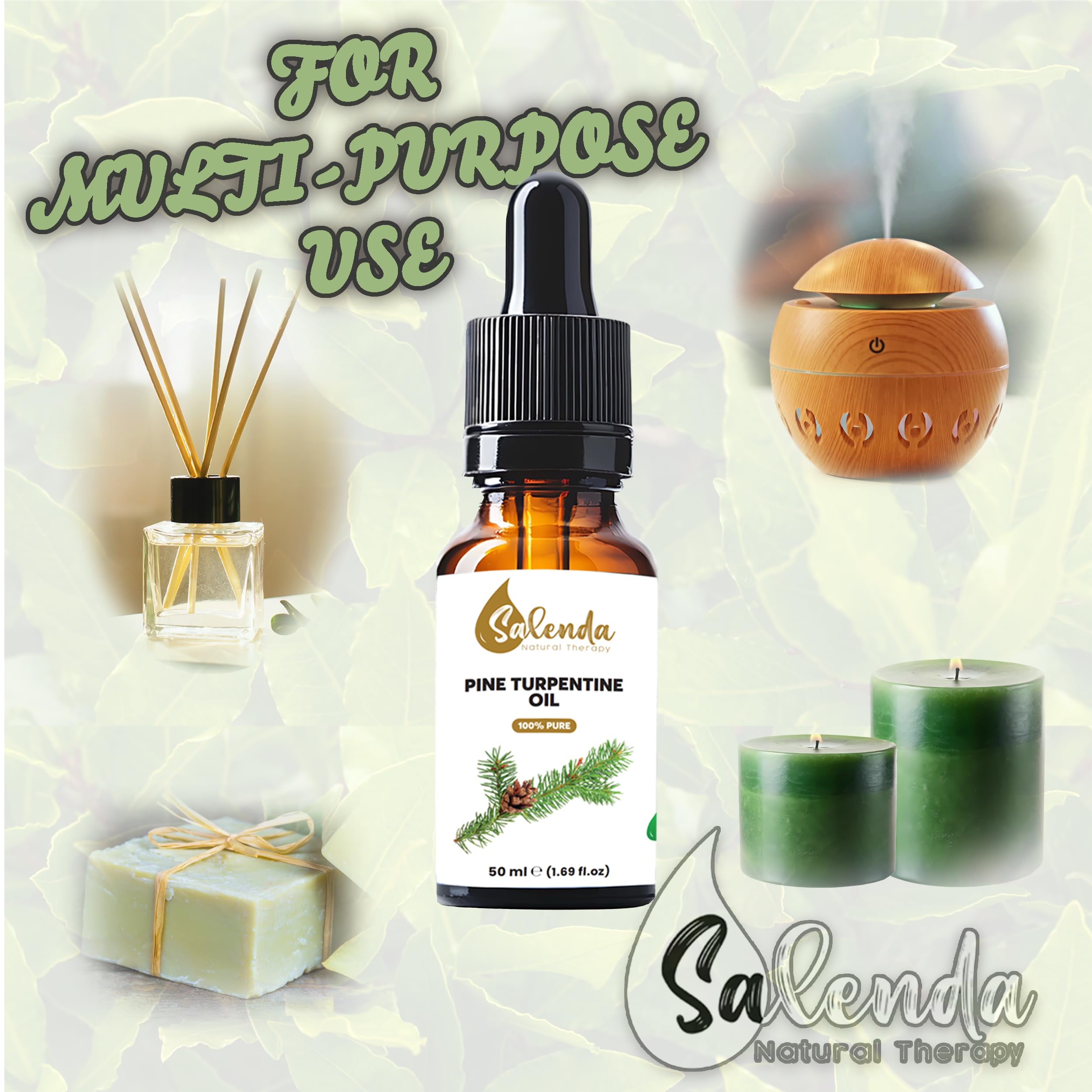 Salenda huile de térébenthine pin – massage dilué pour soin relaxant et naturel.