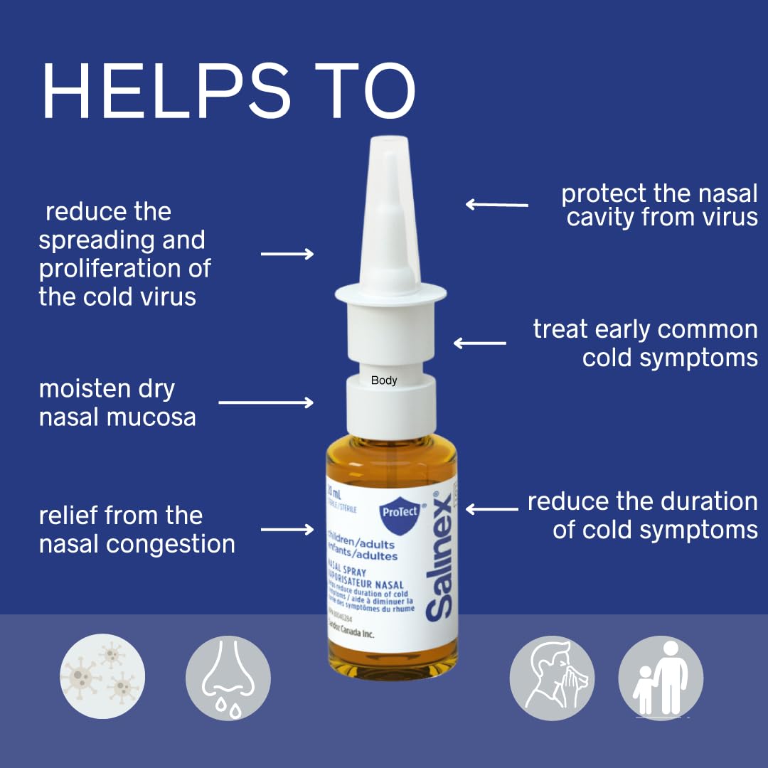 Salinex Protect symptomes-rhume réduction potentielle de la durée des symptômes.